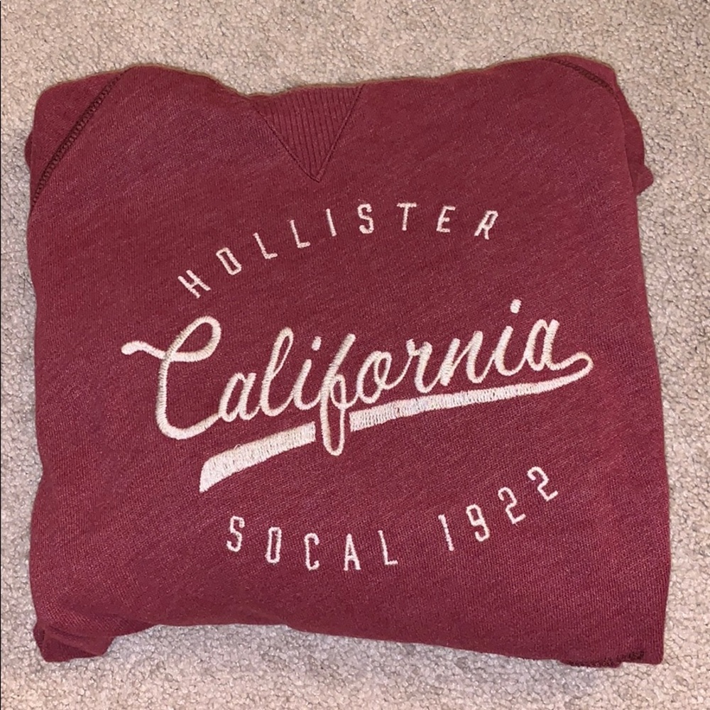 Hollister Maroon Womens Hoodie